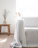 koce i narzuty Narzuta na kanapę  heavy linen GRAY STRIPES 1