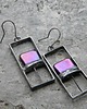 kolczyki wire wrapping Fiolet w oknach   - kolczyki 2