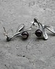 kolczyki wire wrapping Granat - sztyfty 2