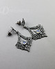 kolczyki wire wrapping Sindarin - Laer, niebieski kamień księżycowy 1