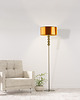 lampy podłogowe Industrialna lampa stojąca do salonu czarno-złota BERMUDY MIRROR 1