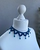 chokery Morski petrol choker naszyjnik koronkowy 2
