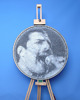 obrazy Freddie Mercury Queen  - Fotorealistyczny  unikalny Obraz z Nici String Art 60cm 4