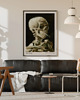 plakaty Plakat  Vincent van Gogh, szkielet z papierosem , czaszka 4
