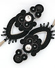 kolczyki soutache Czarne długie kolczyki soutache 2