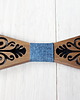 muszki i krawaty Zestaw z drewnianą muszką FOLK denim blue 3