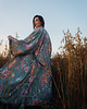 bluzki kimonowe damskie Kimono Bloom Turkus LONG 4