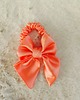 gumki do włosów Gumka jedwabna, scrunchie, frotka z kokardą jasny łosoś 2