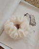 gumki do włosów Scrunchie moherowe handmade Śmietanka 1