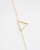 złote naszyjniki 16k Gold Plated Triangle Necklace 3