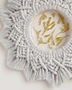 makramy Makramowy wianek mandala witraż limonium 1