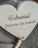 akcesoria dziecięce - różne Drewniana tabliczka - serce na Dzień Babci 1