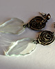 kolczyki wire wrapping Liście II 1