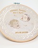 kartki, zaproszenia na chrzest Haftowana personalizowana pamiątka chrztu w oprawie 20 cm 5