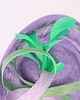 kapelusze damskie GALANTA toczek fiolet z zielenią 2