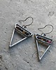kolczyki wire wrapping Trójkąt turmalin     - kolczyki 3