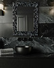 lustra stojące i wiszące Czarne lustro prostokątne, mozaika połysk, efekt potłuczonego szkła, prezent 6