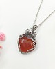 wisiory Naszyjnik Agat Serce stal chirurgiczna wisiorek handmade wirewrapping 2