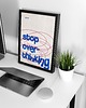 plakaty Plakat typograficzny - Stop Overthinking - Druk Pigmentowy 1