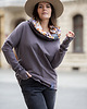 bluza z kapturem damska Nublouse - Bluza z kominem cappuccino 9