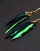 kolczyki swarovski Yashil II, szmaragdowe kolczyki z kryształami Swarovskiego, beading 2