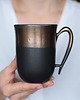 kubki Kubek ceramiczny czarno- złoty 325ml 2