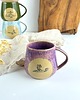 kubki Kubek ceramiczny beczułka 320 ml - Joga fioletowy 4