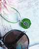 srebrne naszyjniki LEAF IN RESIN , unikatowy naszyjnik srebrny 2