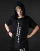t-shirt damskie Czarny t-shirt z kapturem Express yourself 7