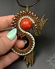 wisiory Atirth, wisior ze smokiem, beading 3