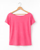 t-shirt damskie Koszulka Fluo róż Oversize Bez Nadruku 4