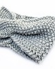 czapki damskie Jasnoszara opaska zimowa twist z wełny merino 2