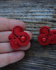 kolczyki soutache Czerwone kolczyki sutasz 3