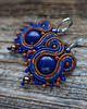 kolczyki soutache Małe kolczyki sutasz z lapis lazuli 4