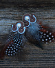 kolczyki soutache Kolczyki soutache z piórkami 1