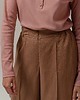 spodnie materiałowe damskie Lniane spodnie dzwony, COCOA BROWN 5
