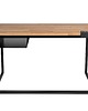 biurka Biurko loftowe stal drewno czarne 120cm x 50cm dąb industrialne 5