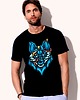 t-shirty męskie Koszulka  czarna z nadrukiem Blue fox 1