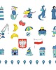 naklejki ścienne do pokoju dziecka MAPA POLSKI miętowa - naklejka na ścianę 5
