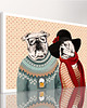 obrazy OBRAZ NA PŁÓTNIE -  100x70cm LOVE BULLDOG 3