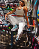 spodnie dresowe damskie Spodnie Urban Off White 3