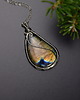 wisiory Wisiorek ze złotym labradorytem wire wrapping 4
