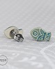 kolczyki ceramiczne Kolczyki ceramiczne Rybki niebeskie z wzorkiem- cermiczne  1