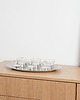 deski do krojenia i tace Owalna taca metalowa, włoski design, lata 80, produkcja: Włochy 4