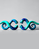 kolczyki wire wrapping Kolorowe kolczyyki fejki BANABA 1