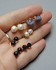 kolczyki pozłacane Dots - pearls white /alloys collection/ - sztyfty 4