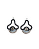 kolczyki soutache BLACK & WHITE Kolczyki HAU HELE z zawieszką LUPE 3