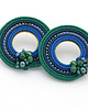 kolczyki soutache Ciemnozielone koła  2 5