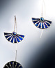 kolczyki wire wrapping Kolczyki srebrne wachlarze z tytanem 3