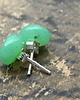 kolczyki z kamieniami Kolczyki chryzopraz 8mm 1